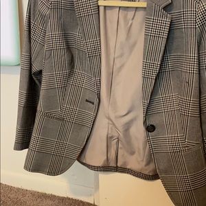 Brown plaid blazer